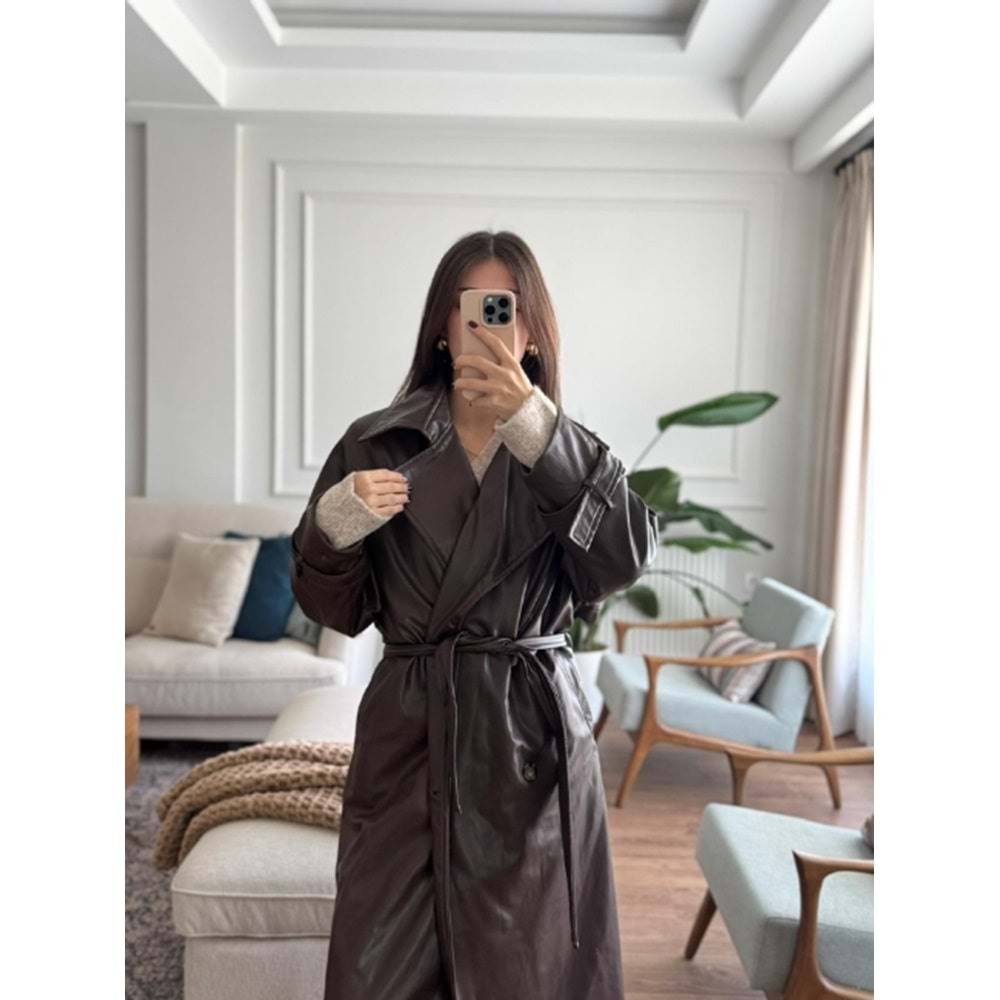 TRENÇKOT 4002 - QATRE - 25KTRÇ4002 - KAHVE - STANDART