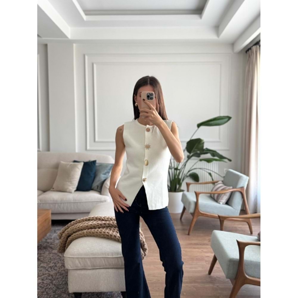 YELEK 2002 - QATRE - 25KYLK2002 - BEYAZ - STANDART