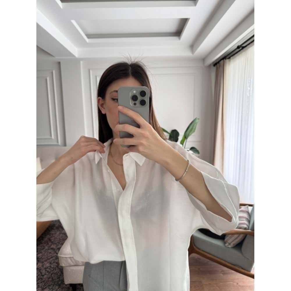 GÖMLEK 3440 - QATRE - 25KGM3440 - BEYAZ - S