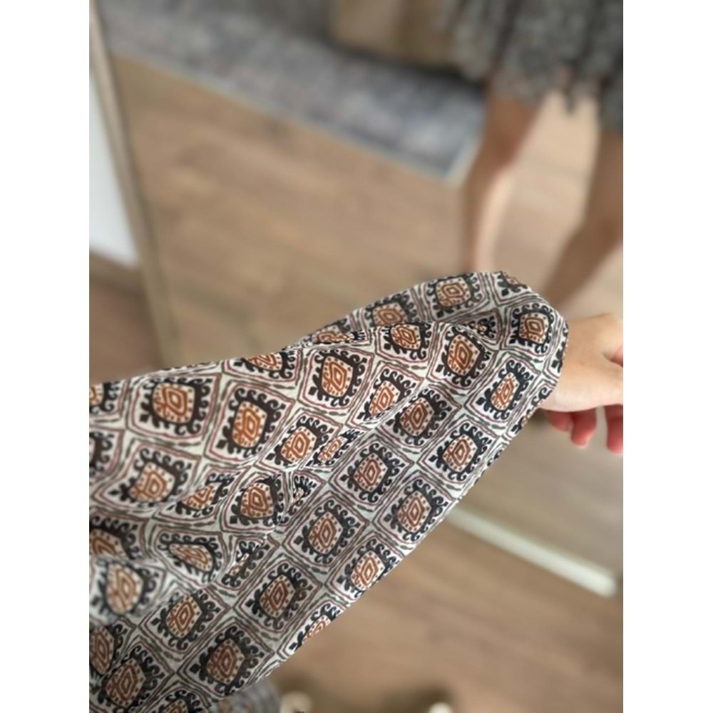 ELBİSE 0868 - QATRE - 25KEL0868 - KAHVE - L