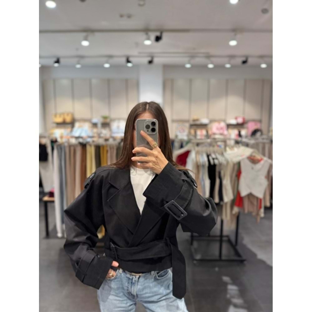 TRENÇKOT 6259 - QATRE - 25KTRÇ6259 - SİYAH - L