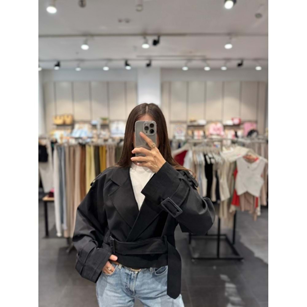 TRENÇKOT 6259 - QATRE - 25KTRÇ6259 - SİYAH - L