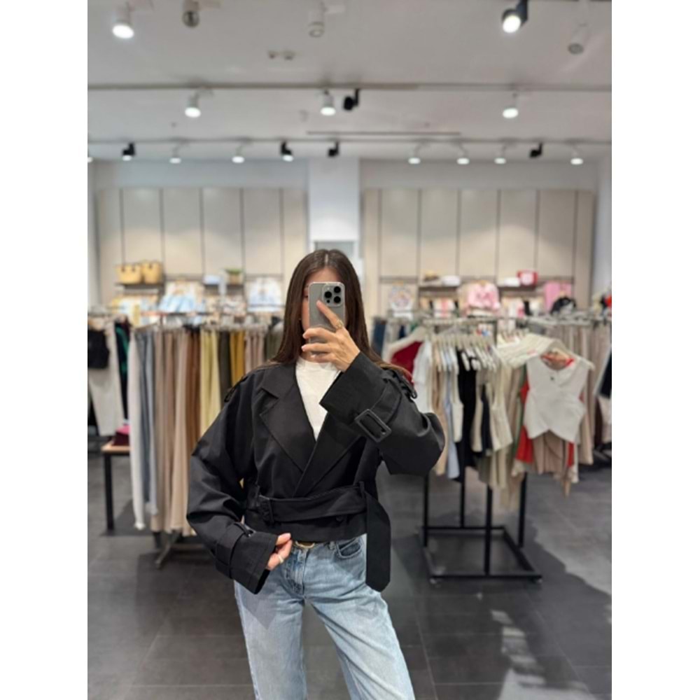 TRENÇKOT 6259 - QATRE - 25KTRÇ6259 - SİYAH - L