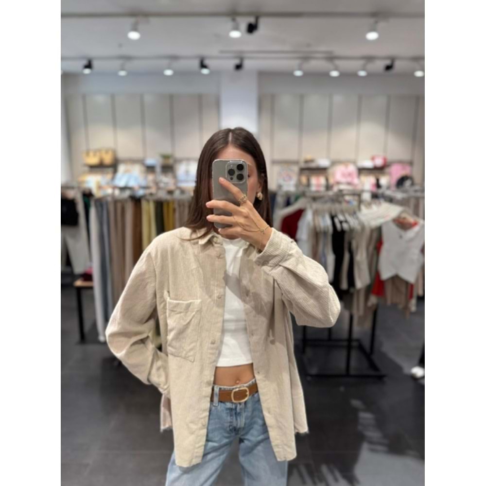 GÖMLEK 4699 - QATRE - 25KGM4699 - BEJ - L