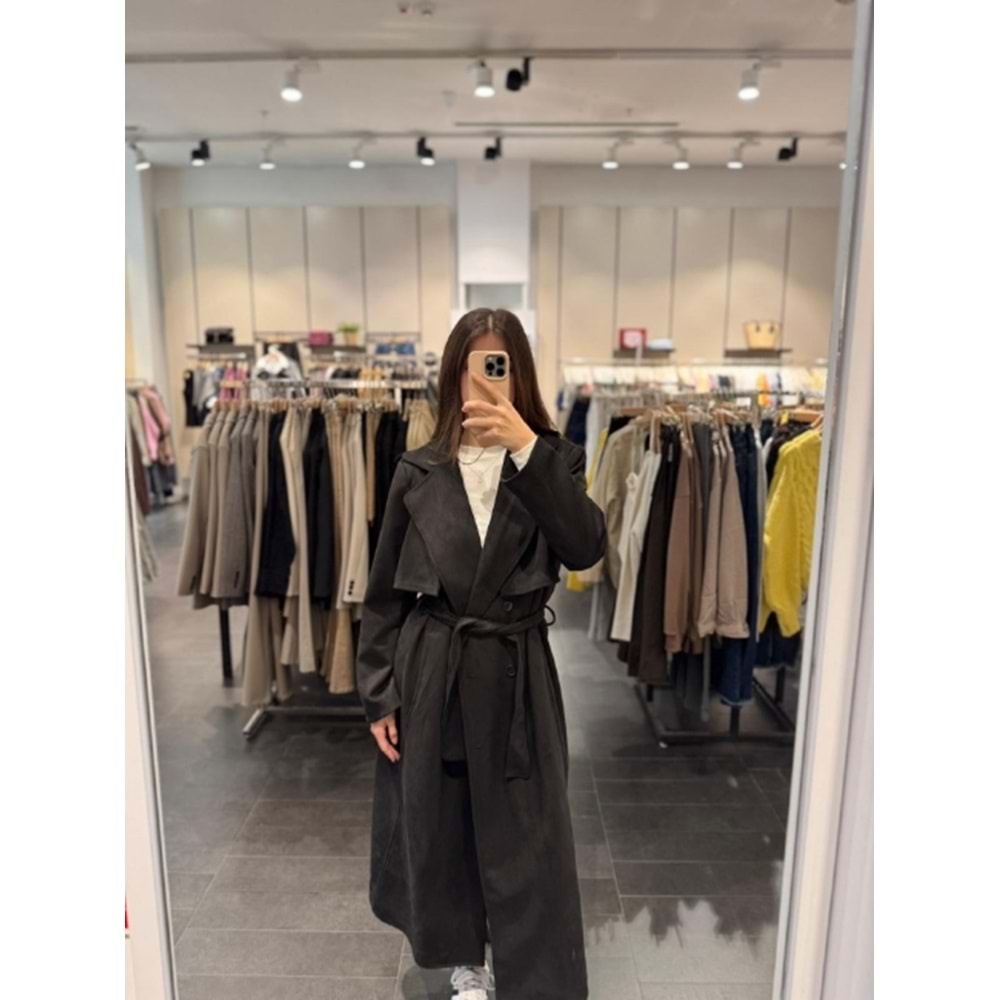 TRENÇKOT 4001 - QATRE - 25KTRÇ4001 - SİYAH - S