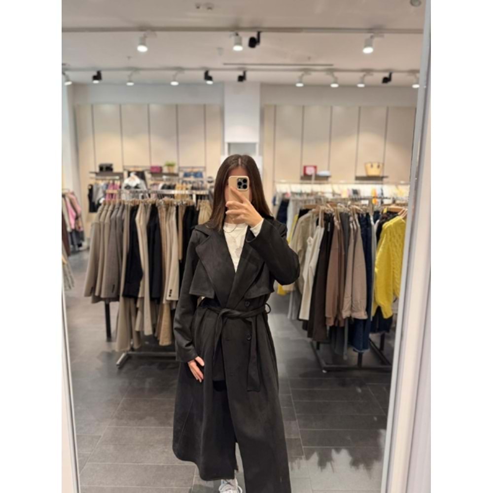 TRENÇKOT 4001 - QATRE - 25KTRÇ4001 - SİYAH - S