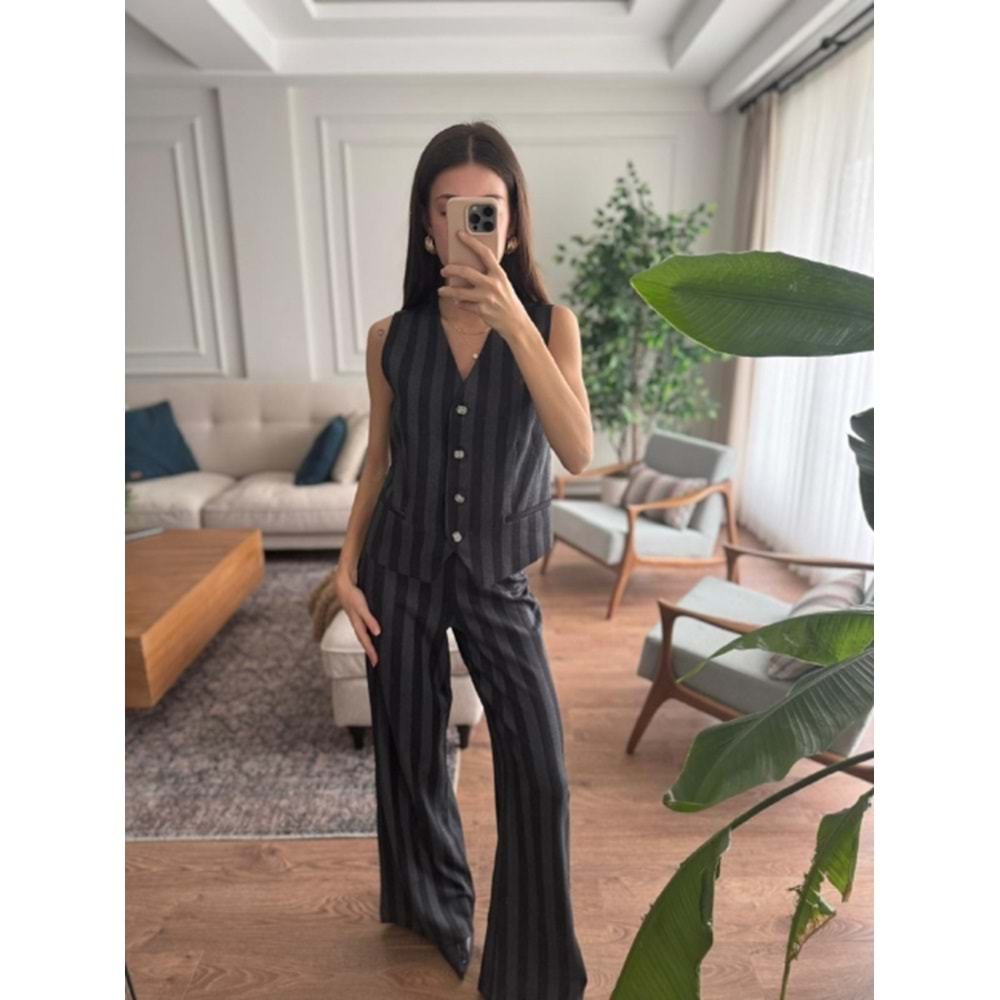 PANTOLON 7157 - QATRE - 25KPN7157 - SİYAH - S