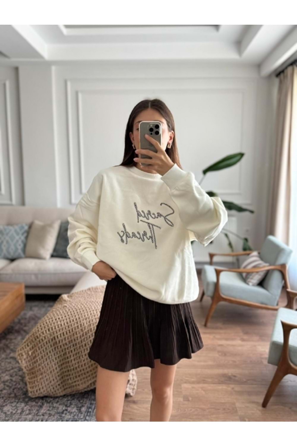 SWEATSHIRT 0964 - QATRE - 25KSW0964 - EKRU