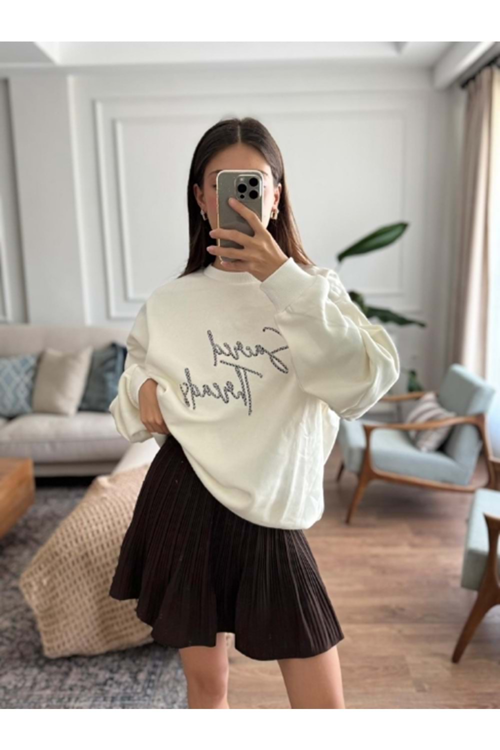 SWEATSHIRT 0964 - QATRE - 25KSW0964 - EKRU