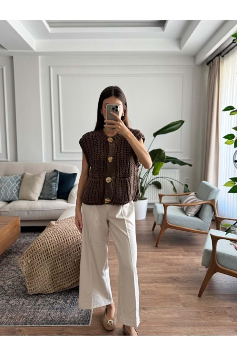 PANTOLON 8097 - QATRE - 26YPN8097 - TAŞ