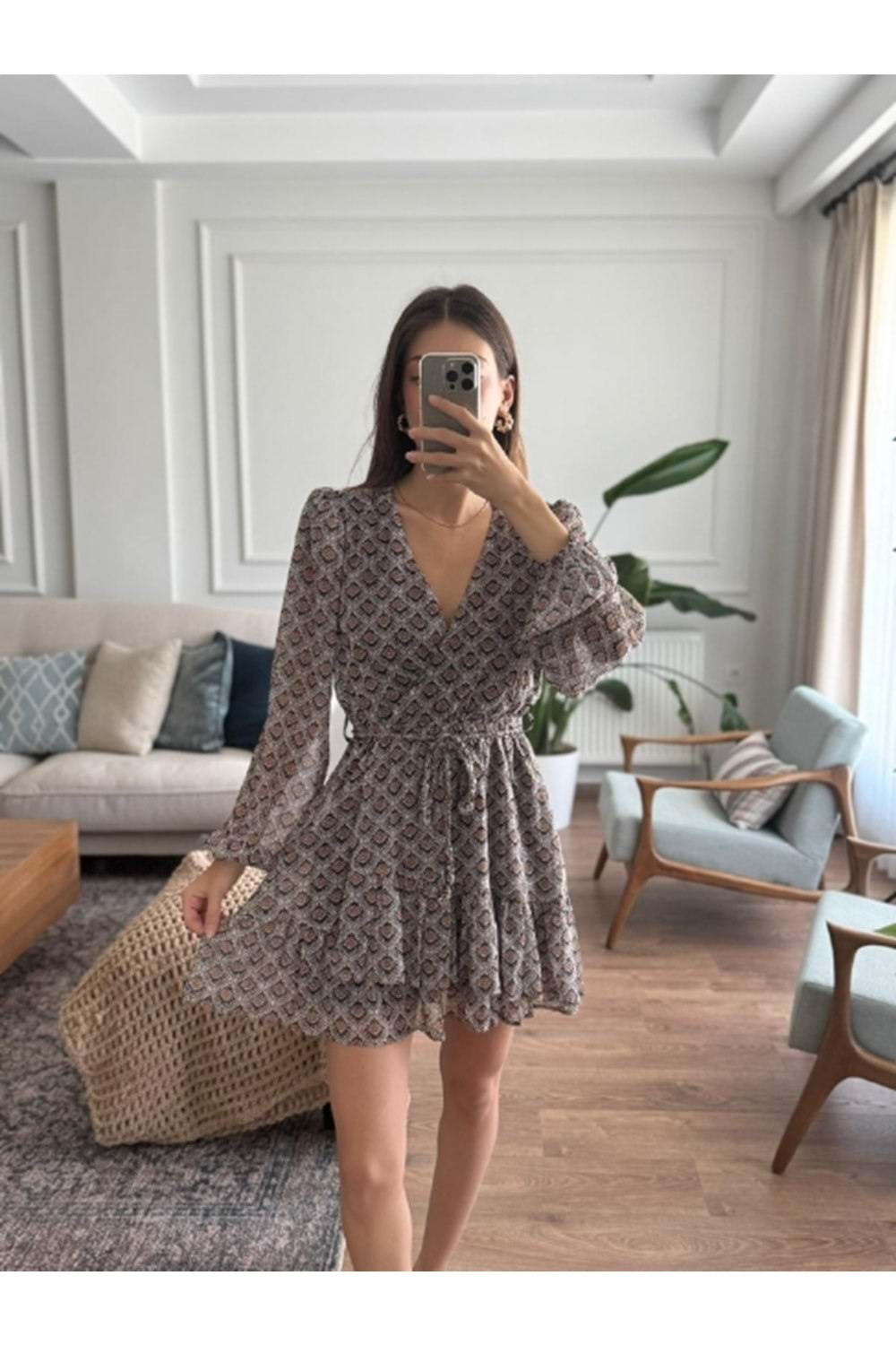 ELBİSE 0868 - QATRE - 25KEL0868 - KAHVE