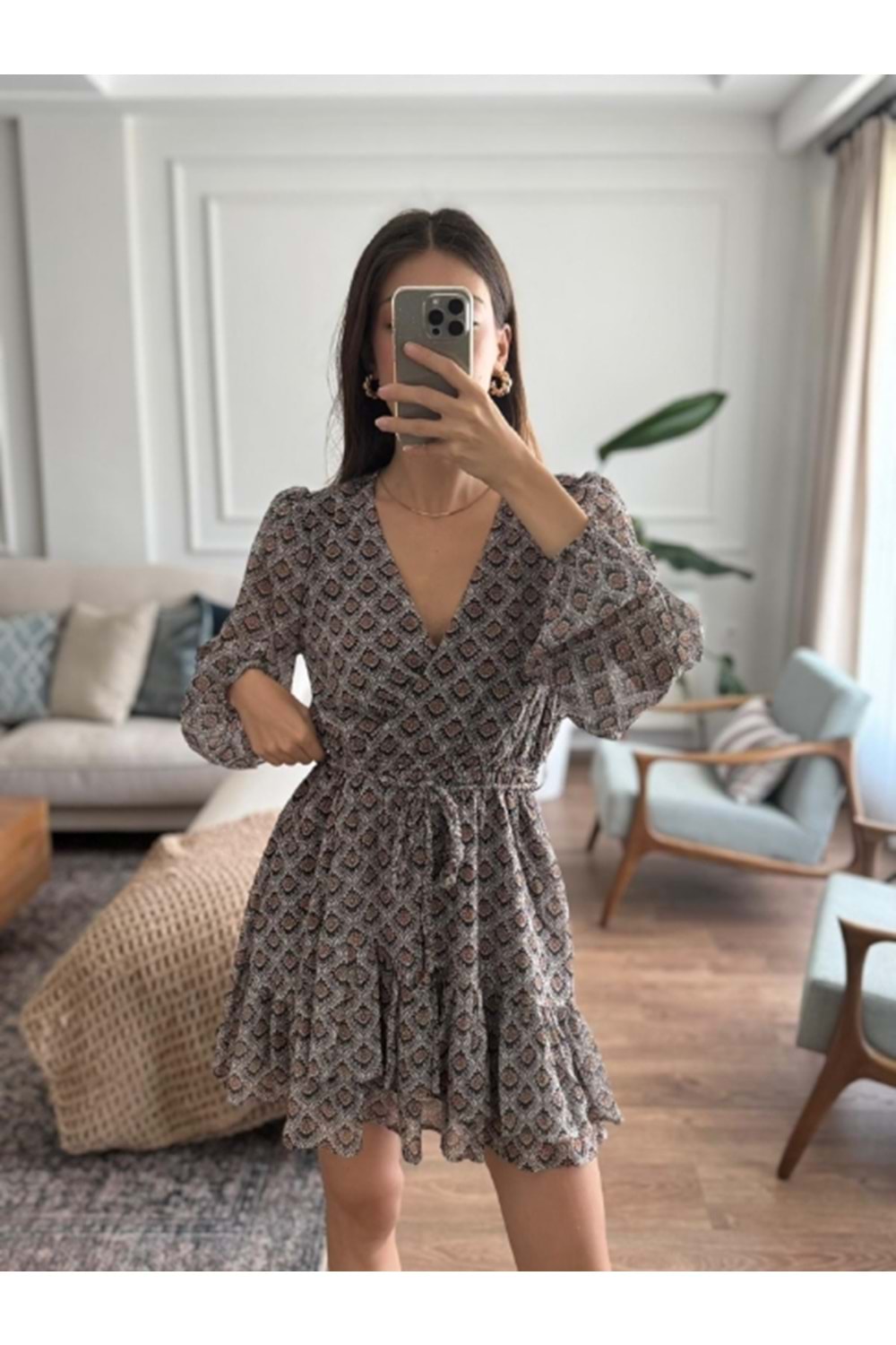 ELBİSE 0868 - QATRE - 25KEL0868 - KAHVE