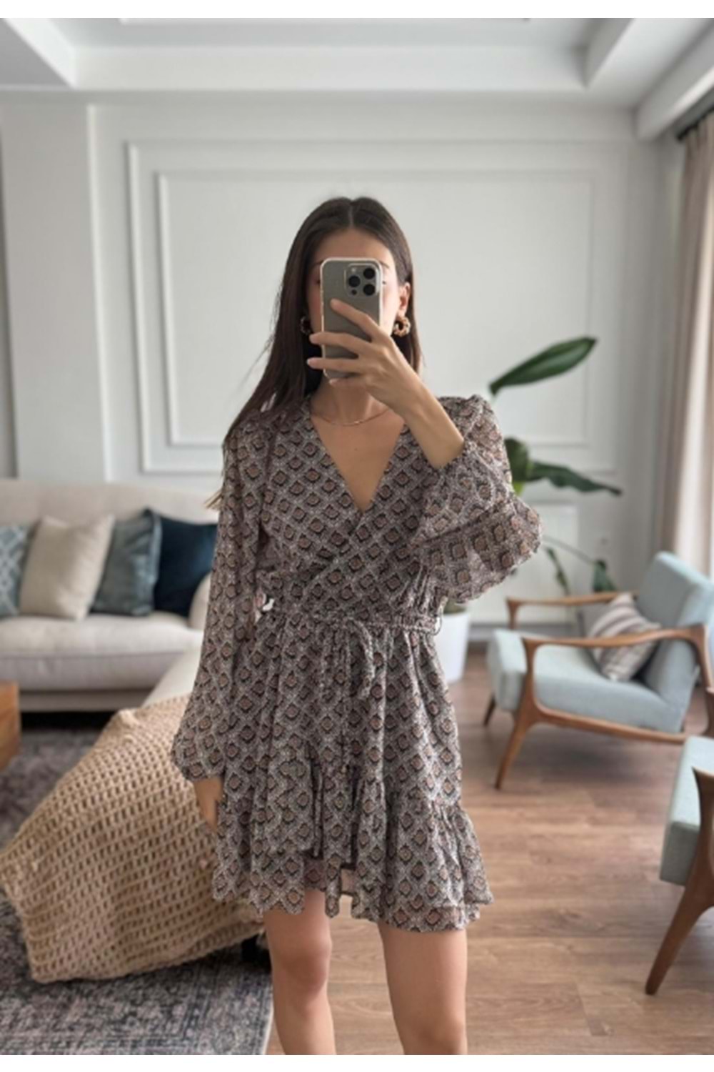 ELBİSE 0868 - QATRE - 25KEL0868 - KAHVE