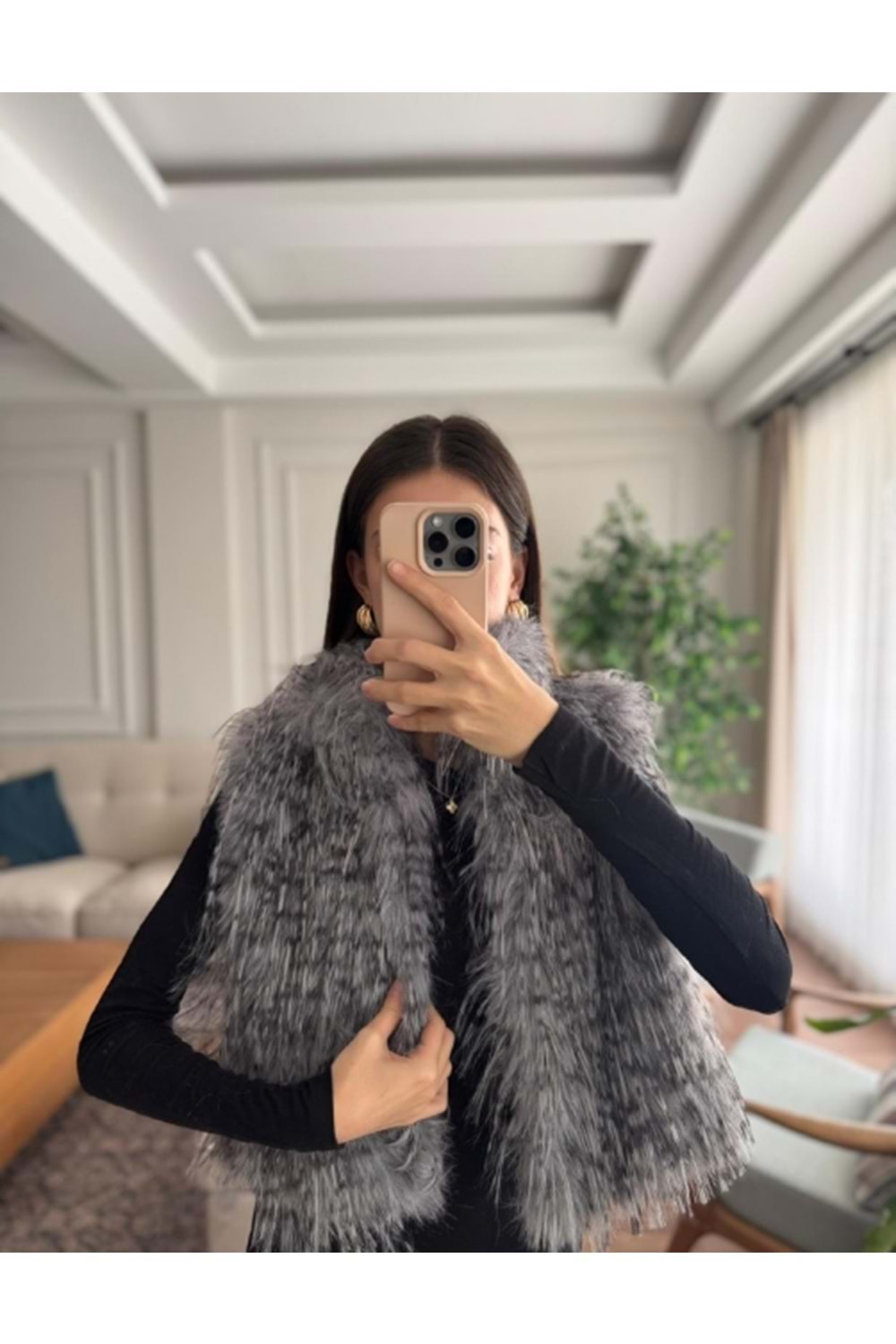 YELEK 7656 - QATRE - 25KYLK7656 - GRİ