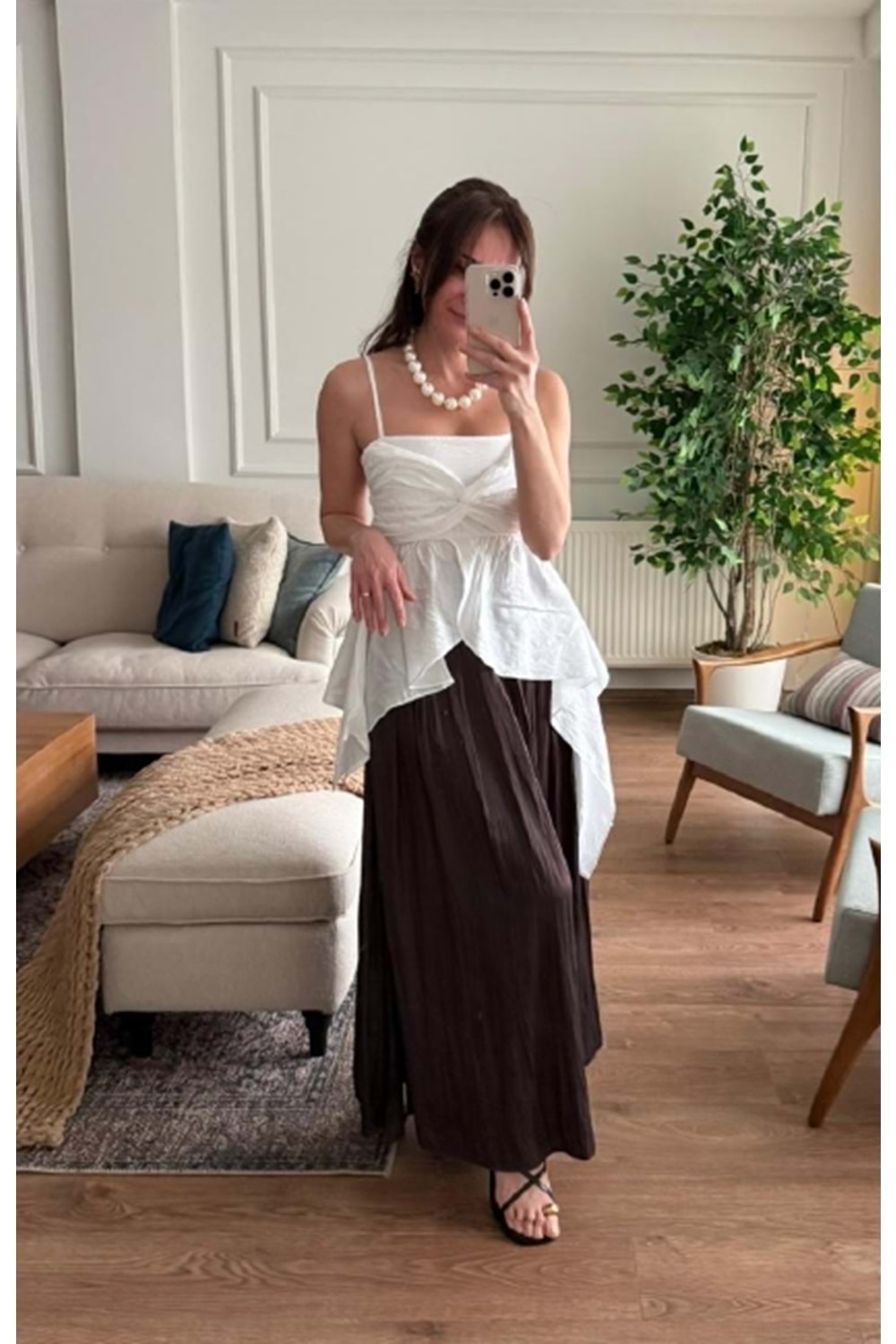 BLUZ 1663 - QATRE - 26YBL1663 - EKRU