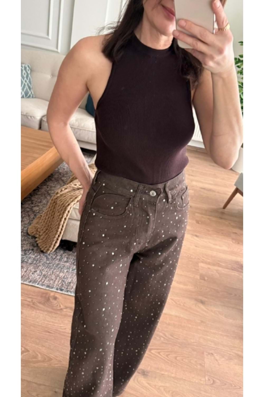 PANTOLON 8017 - QATRE - 26YPN8017 - KOYU KAHVE