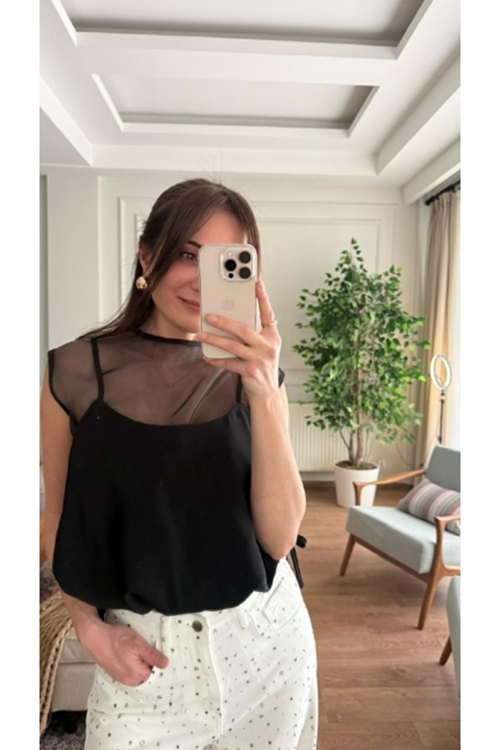 BLUZ 1633 - QATRE - 26YBL1633 - SİYAH