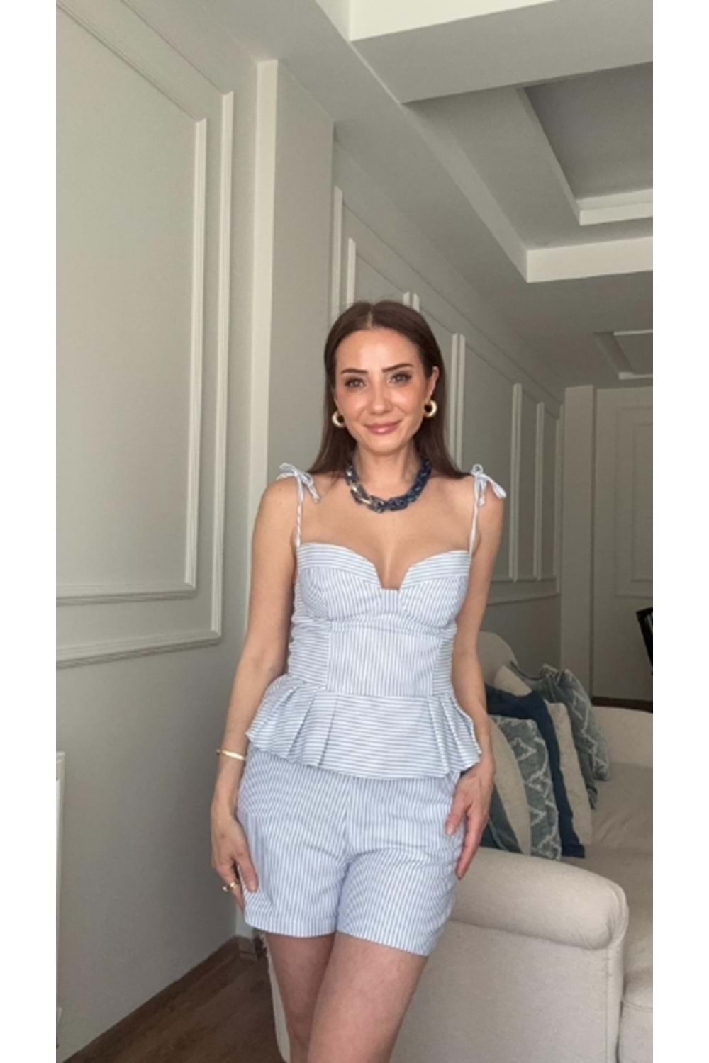 BLUZ 1855 - QATRE - 26YBL1855 - MAVİ