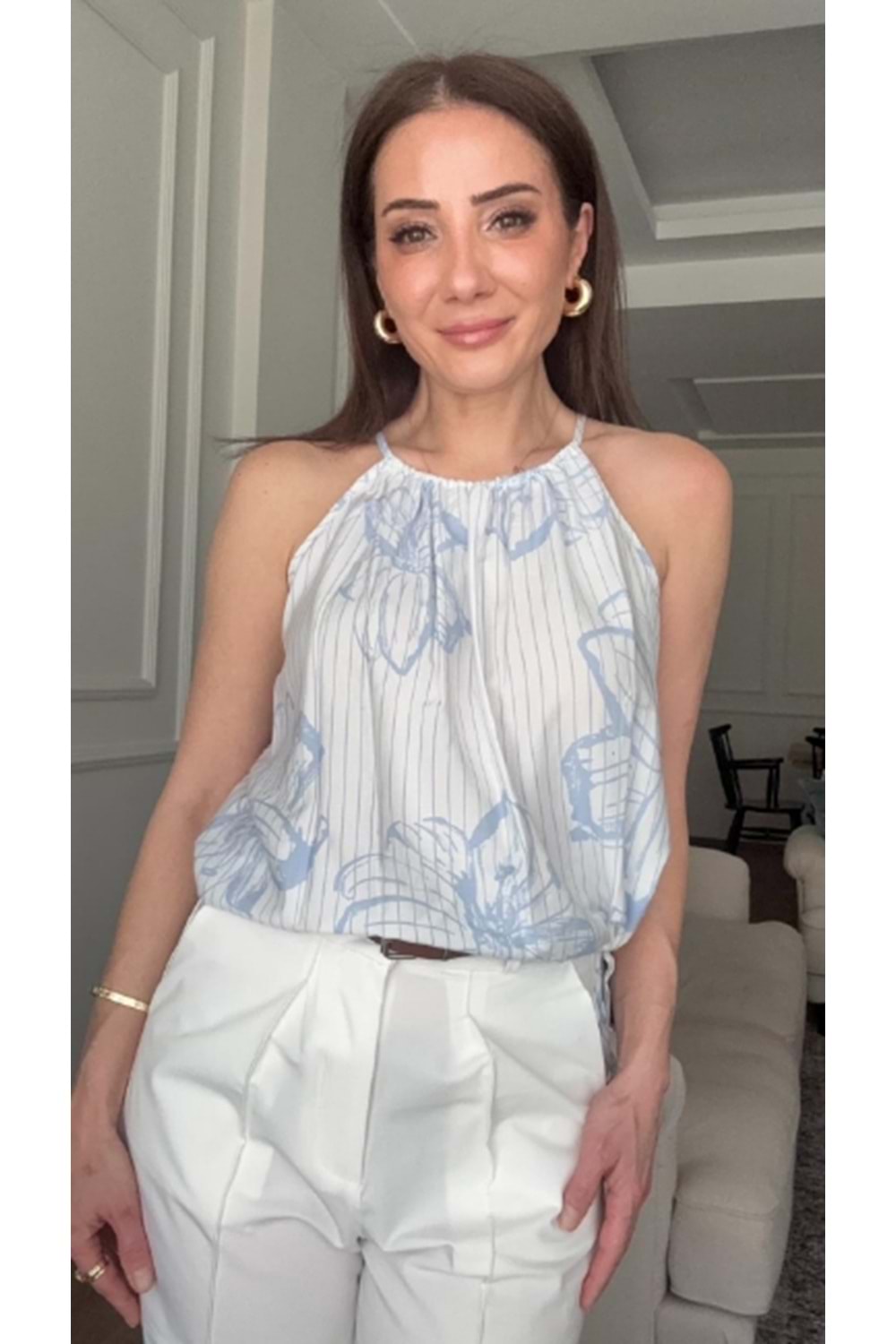 BLUZ 0200 - QATRE - 26YBL0200 - MAVİ