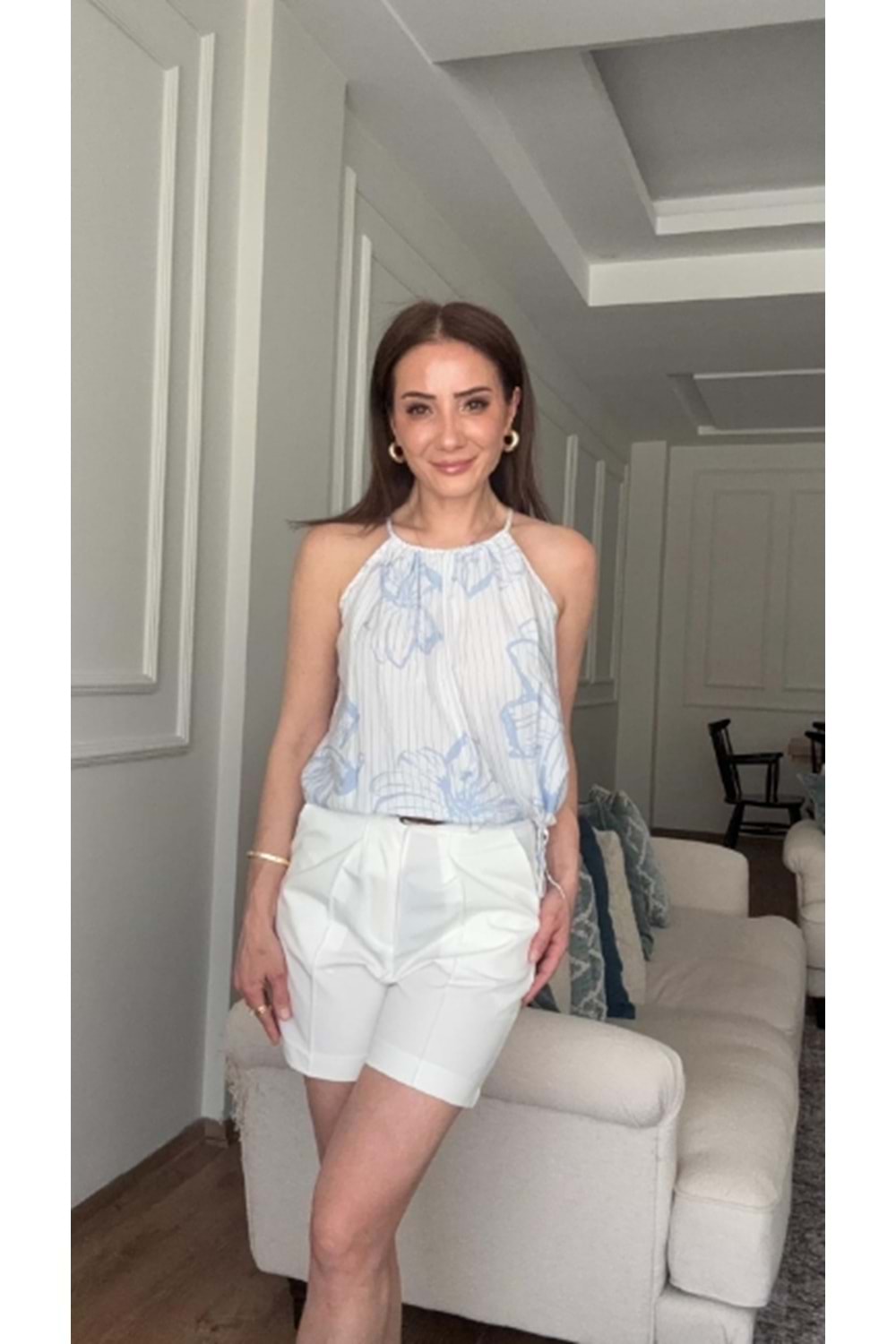 BLUZ 0200 - QATRE - 26YBL0200 - MAVİ