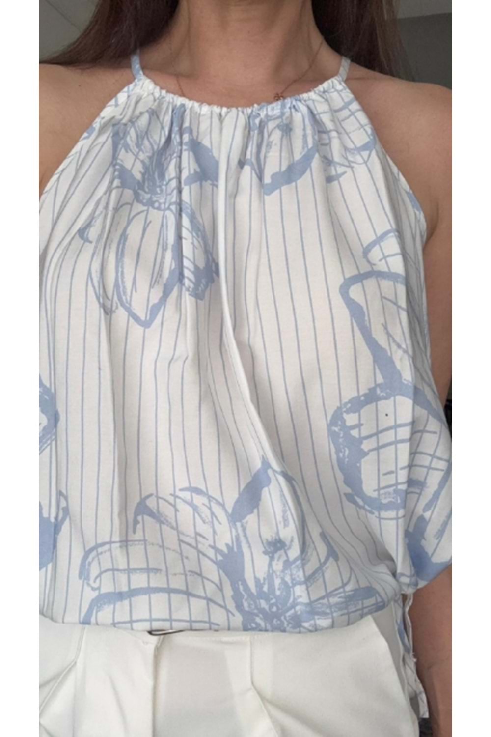 BLUZ 0200 - QATRE - 26YBL0200 - MAVİ