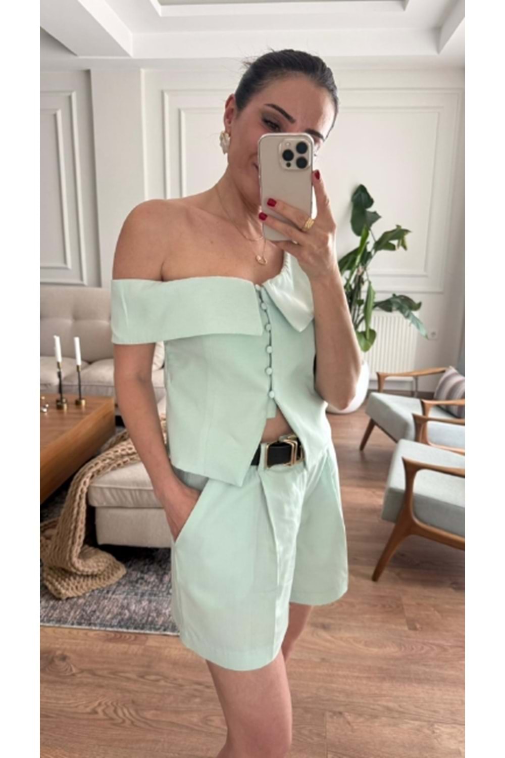 YELEK 8438 - QATRE - 26YYL8438 - MİNT YEŞİLİ