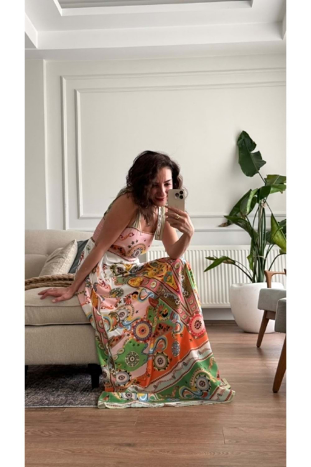 ELBİSE 7076 - QATRE - 26YEL7076 - PEMBE