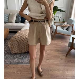 ŞORT 0827 - QATRE - 25KŞRT0827 - BEJ - L