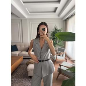 YELEK 9234 - QATRE - 25KYLK9234 - GRİ - M