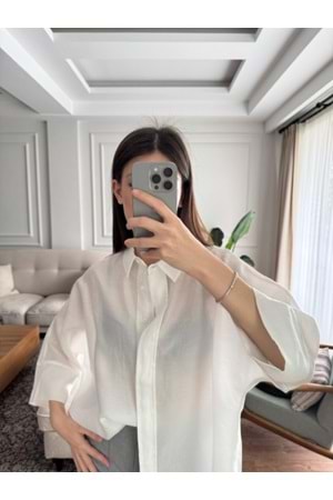 GÖMLEK 3440 - QATRE - 26YGM3440 - BEYAZ