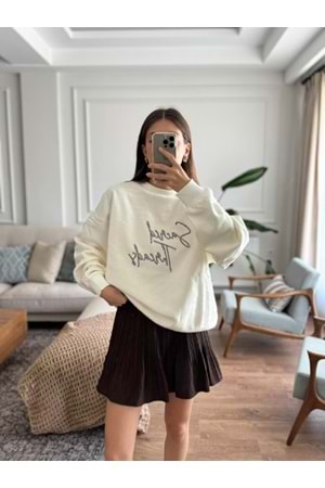 SWEATSHIRT 0964 - QATRE - 25KSW0964 - EKRU