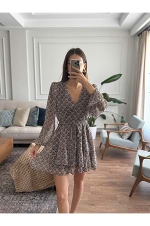 ELBİSE 0868 - QATRE - 25KEL0868 - KAHVE