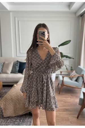 ELBİSE 0868 - QATRE - 25KEL0868 - KAHVE