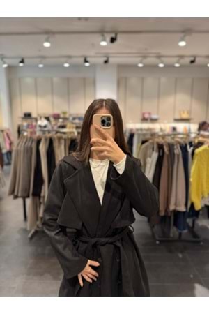 TRENÇKOT 4001 - QATRE - 25KTRÇ4001 - SİYAH