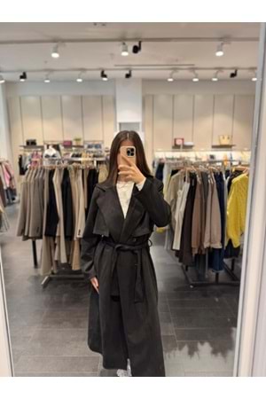 TRENÇKOT 4001 - QATRE - 25KTRÇ4001 - SİYAH