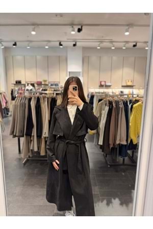 TRENÇKOT 4001 - QATRE - 25KTRÇ4001 - SİYAH