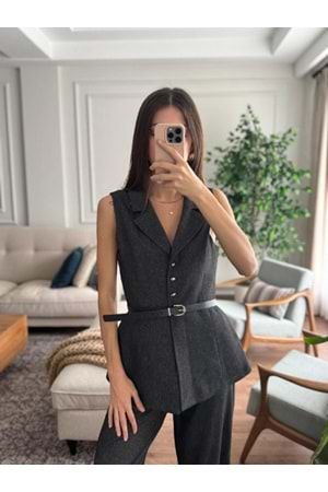 YELEK 9234 - QATRE - 25KYLK9234 - SİYAH