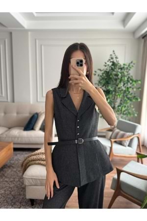 YELEK 9234 - QATRE - 25KYLK9234 - SİYAH