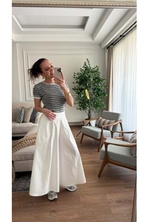 PANTOLON 0776 - QATRE - 26YPN0776 - BEYAZ - M