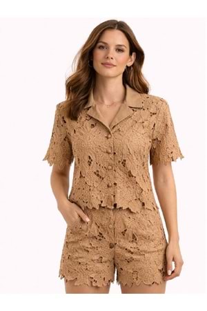 ŞORT 9421 - QATRE - 26YŞRT9421 - KAHVE