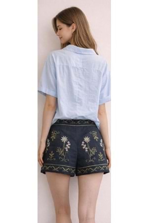 GÖMLEK 1009 - QATRE - 26YGM1009 - MAVİ