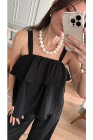 BLUZ 2004 - QATRE - 26YBL2004 - SİYAH