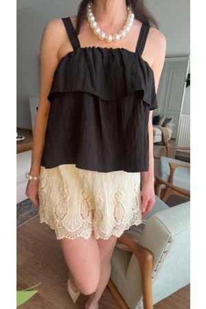 BLUZ 2004 - QATRE - 26YBL2004 - SİYAH