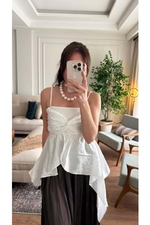 BLUZ 1663 - QATRE - 26YBL1663 - EKRU