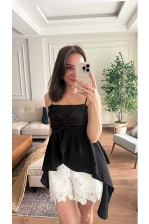 BLUZ 1663 - QATRE - 26YBL1663 - SİYAH