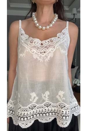 BLUZ 0890 - QATRE - 26YBL0890 - BEYAZ