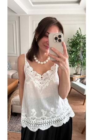 BLUZ 0890 - QATRE - 26YBL0890 - BEYAZ