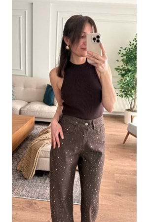 PANTOLON 8017 - QATRE - 26YPN8017 - KOYU KAHVE