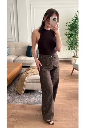 PANTOLON 8017 - QATRE - 26YPN8017 - KOYU KAHVE