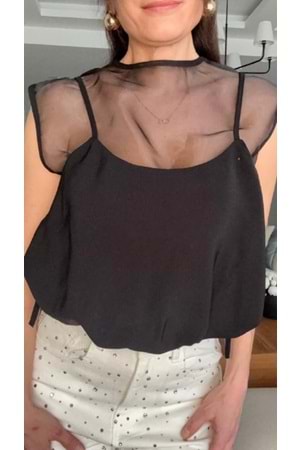 BLUZ 1633 - QATRE - 26YBL1633 - SİYAH